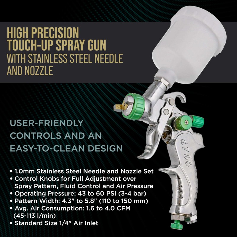 TCP Global Automotive Paint Gun Auto Car HVLP Mini Spray