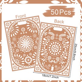 Cleito Lindo Party Favor Bags - 50 Pcs Mexican Cleito Lindo Cinco de Mayo Goodie Candy Gift Bags Fiesta Picado Mexicano Party Favor Supplies for Birthday Baby Shower Dia De Los Muertos Decorations