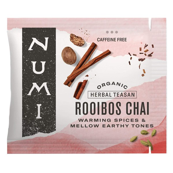 Numi Organic Tea Rooibos Chai,Box of Tea Bags, Herbal Teasan, Caffeine-Free (Packaging May Vary), 100 Count (Pack of 1)