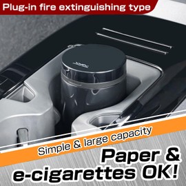 SEIWA Car Ashtray with Lid CAN Ashtray Steel Can Smokeless Portable Ashtray for Car Travel Office Home 【Diameter】: 2.68 IN