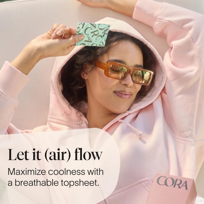 Cora 100% Organic Cotton Topsheet Period Liners (42 Regular Period