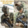 OneTigris 6" Foldable Half Face Airsoft Mesh Mask with Ear