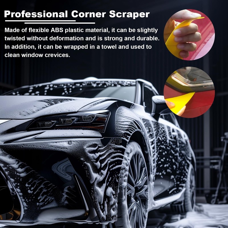 KVAEY 5 PCS Window Tint Squeegee, Automotive Triangle Squeegee Plastic