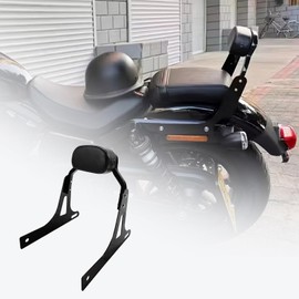 Motorcycle Standard Height Detachable Upright Passenger Backrest Sissy Bar with Docking Hardware Kit For Harley Softail FLSL FXST FLHC FLHCS Deluxe FLDE Street Bob FXBB 2018-2025