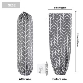 QEEROYO Plastic Bags Shopping Bags Holder, Foldable Plastic Bag Holder Hanging Bag Collector, Bag Dispenser, Bin Bag Holder, Bin Bag Holder, Hanging Mesh Folding Bin Bags Organiser