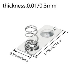 Fielect 20Pcs AAA Battery Spring Plate AAA Battery Positive Negative Conversion Spring Contact Nickeling Plate 21mmx9mm