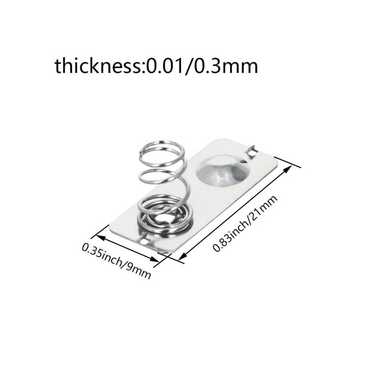 Fielect 20Pcs AAA Battery Spring Plate AAA Battery Positive Negative
