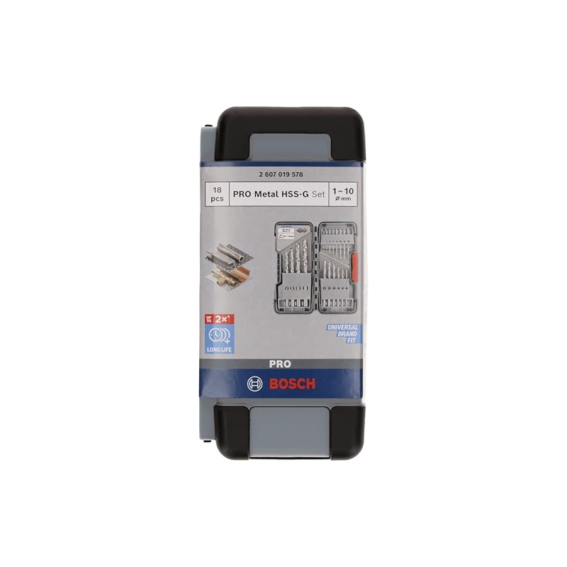 Bosch Set 18 pz Brocas para Metal HSS-G