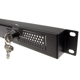 kenable Lockable 1U Security Steel Mesh Panel for 19 Inch Rack Networking Data Cabinets