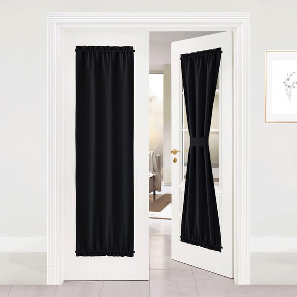NICETOWN French Door Panel for Sidelights - Blackout Privacy Curtain