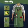 Stenffy Woodworking Apron, Tool Apron, Canvas, Multiple Pockets, Adjustable Zipper,