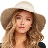 Furtalk Womens Beach Sun Straw Hat UV UPF 80+ Travel Foldable Brim Summer UV Hat...