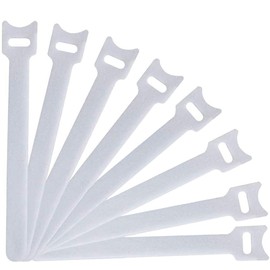 MAKEIIT 100 Pcs 200MM White Cable Ties Reusable Cable Ties 20cm Reusable Zip Ties Reusable Zip Ties Reusable Binding Bands