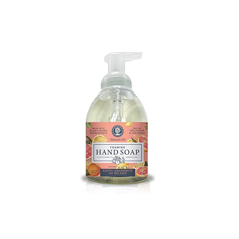 Nature's Oil Foaming Hand Soap, Exotic Grapefruit and Sea Salt,