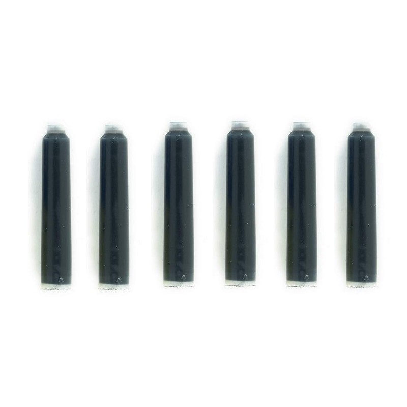 Pelikan 4001 TP/6 Ink Cartridges for Fountain Pens, Brilliant Black,