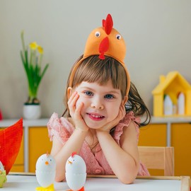 Garneck 3 Pieces Easter Rooster Headband Girls Makeup Headband Hair Band For Festival