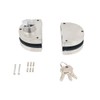 ZONADAH Upgraded Double Glass Door Lock Stainless Steel, Both Sides