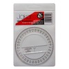 Jakar Quality Protractor 360- Degree 100mm Transparent Clear School Maths
