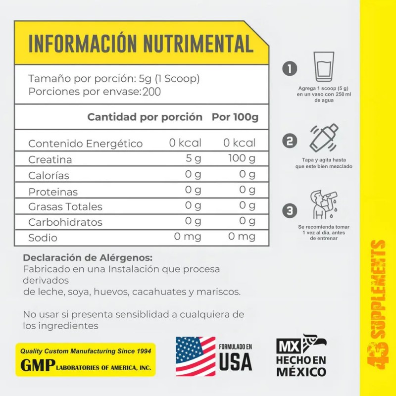 Kit Creatina Monohidratada 1kg + Colágeno Hidrolizado 500g Sabor Sin