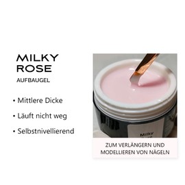 SINCERO Salon Builder Gel for Gel Nails - Milky Rose - UV Gel for Nail Extension and Modelling - Nail Art Gel Nail - Acrylic Gel for Nails - Colour Gel for Gel Nails - Sealing Gel for Gel Nails - 50 ml