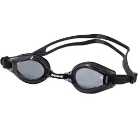 Swans SWRVJ-005N Swim Goggles, Kids, 6-12 Years Old, Made in Japan, Anti-Fog, UV Protection, Antibacterial, F, One Size Fits Most, Black (BK))