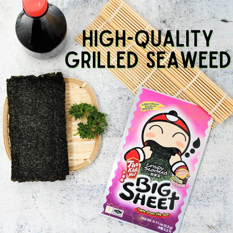 Tao Kae Noi 12 Count Seaweed Snacks Healthy Nori Sheets