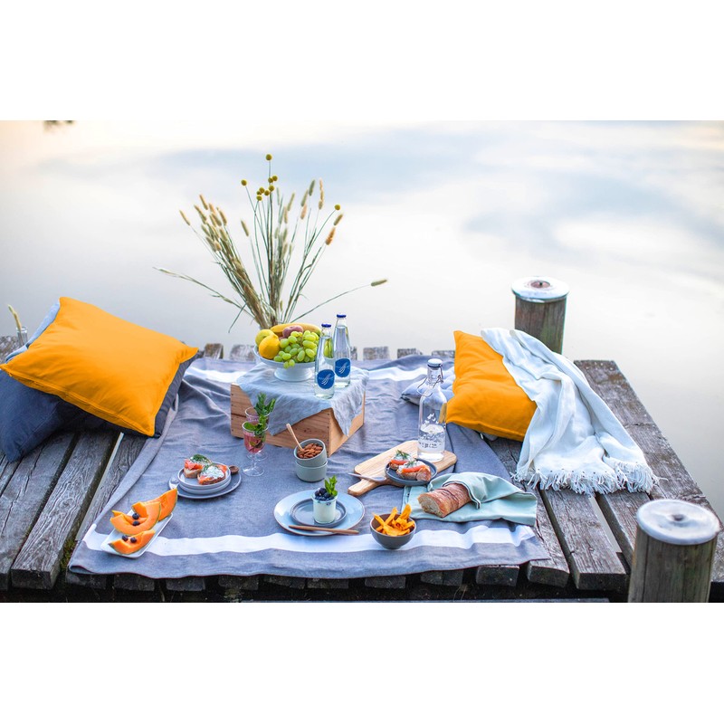 npluseins Double Pack Cotton Cushion Covers Modern Home Decoration in