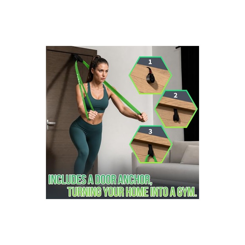 Fokky Resistance Bands Set with Door Anchor and Carry Bag