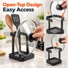Pot Lid & Spoon Holder for Kitchen – U-Shaped Open-Top