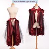 BLESSUME Victorian Ruffle Bustle Skirt/Cape (Red)