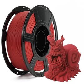 FLASHFORGE Rapid PLA Matte Filament 1.75mm, High Flow Speedy 3D Printer Filament, Max 500m/s High Speed Printing, Easy to Remove Support & Non-Glossy Appearance (Red)
