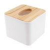 Plomevry Square Tissue Box Tissue Box with Wooden Lid Household