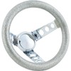 9-3/4 Inch Blue Metalflake Steering Wheel, 5-1/2 Dish