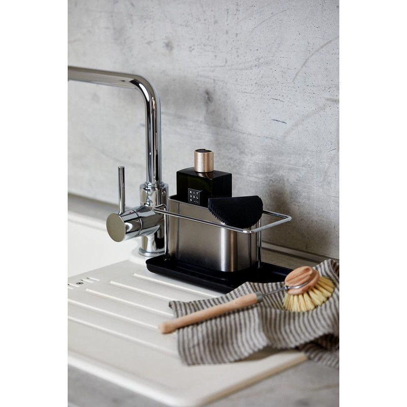 Wenko Organiser Stainless Steel Orio Drainer Sink Caddy, Silver matt,