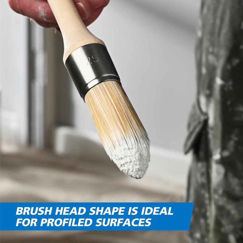 Harris Trade Round Sash Brushes 3 Pack, Brown