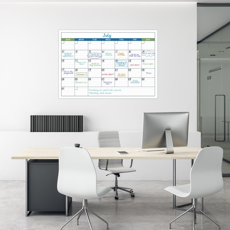 Large Dry Erase Calendar - Undated 1 Month Dry Erase