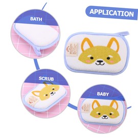 TOVINANNA 3Pcs Baby Bath Sponges Soft Absorbent Bath Scrubber for Newborns Cartoon Animal Design for Infant Shower and Bathing Supplies