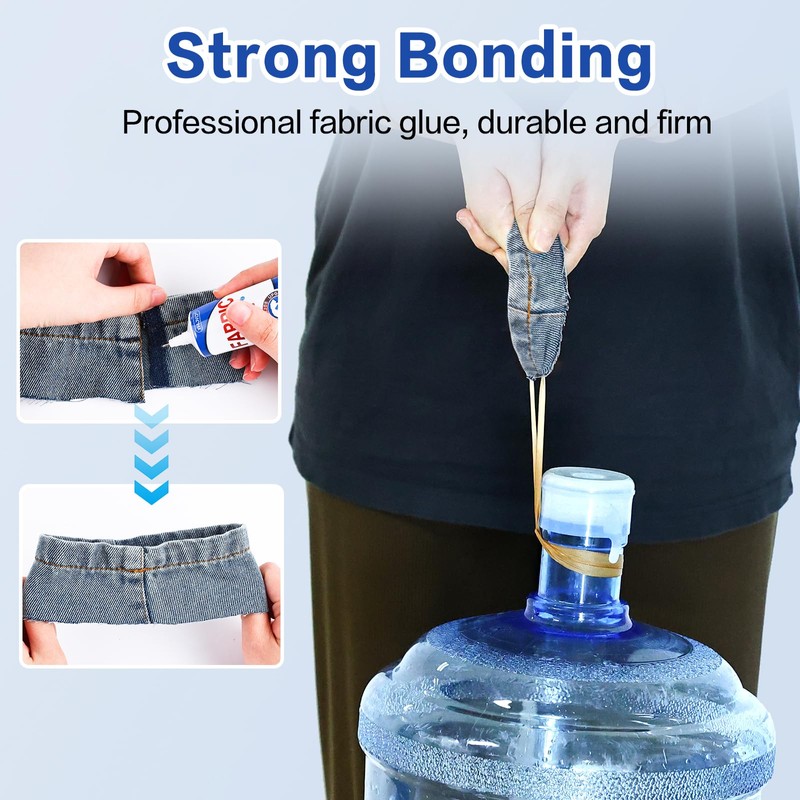 Fabric Glue for Clothing Permanent Washable, 60ML Liquid Stitch, Fabric