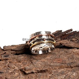 Spinner Band Rings, Anxiety Ring for Meditaion, 925 Sterling Silver Spinner Band Rings for Women, Gift Ring for Mother's Day