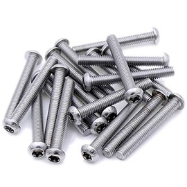 M3 (3mm x 22mm) TX Socket Button Machine Screw (Bolt) - Stainless Steel (A2) (Pack of 20)