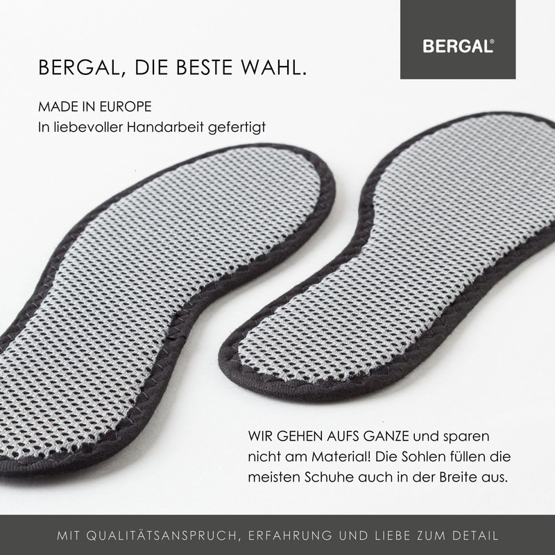 Bergal Insoles With Activated Carbon Insoles against Sweaty Feet -