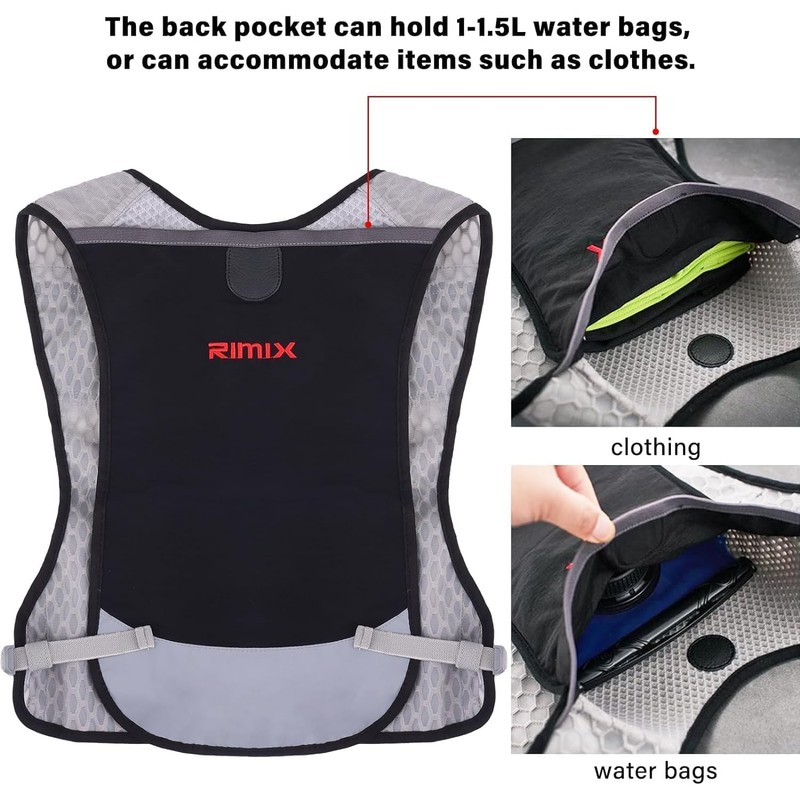 Reflective Hydration Pack Backpack Running Hydration Vest with 2 Pcs