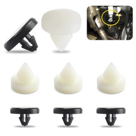 lekudo 8 PCS Car Brake Switch Stopper, 0.59" x 0.5" + 0.7" x 0.4" Durable Pedal Stop Pad, Precision Fit Replacement 46505-SA5-000 90541-06036, Compatible with Honda CRV Accord Fit (White & Black)