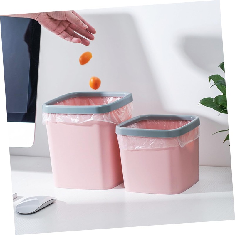 Outanaya 2pcs Desktop Trash Can Waste Bin for No Lid