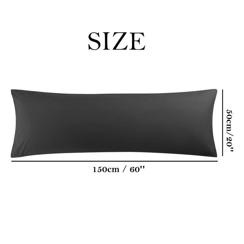 PiccoCasa Hugging Pillow Cover Envelope Microfiber Solid Nordic Long Pillowcase