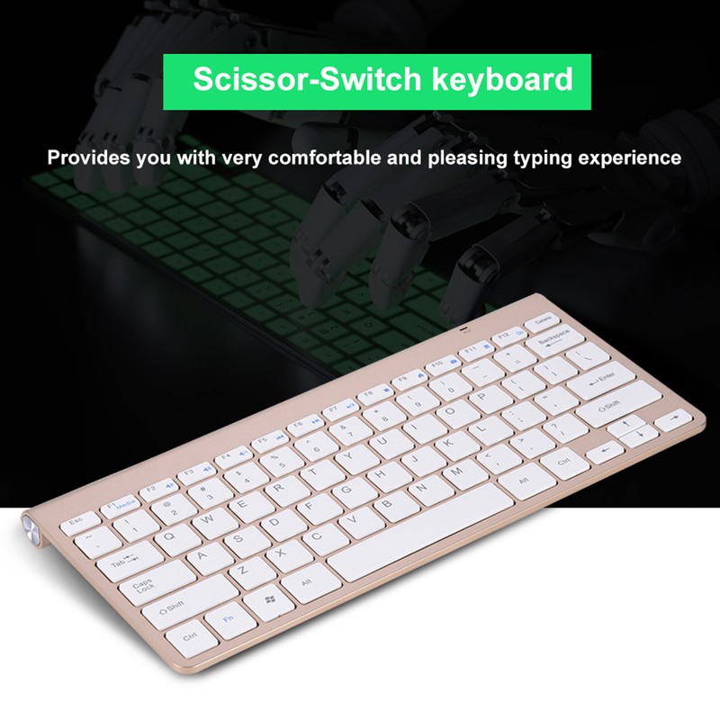 Slim 2.4GHz Wireless Keyboard and Mouse Kit for Desktop Laptop