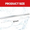30" Chrome Framed Shower Door Replacement Bottom Deflector, Applied Mounting