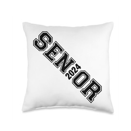 2024 School Day Shirt For Men Women High School Class Senior 2024 Graduation Vintage School Spirit Throw Pillow, 16x16, Multicolor