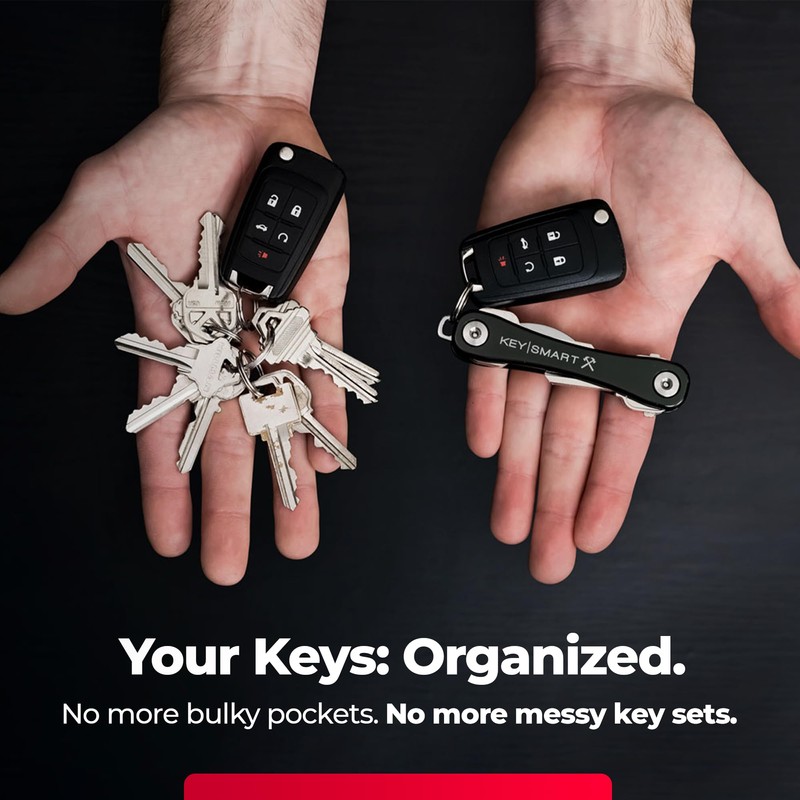 KeySmart Rugged - Multi-Tool Key Holder with Bottle Opener and