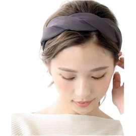 Soulcler Headband Accessories, Hair Ange, Women's, Shipple, Vesic, Wide, Twisted Hair, Turban Head Band (Gray)